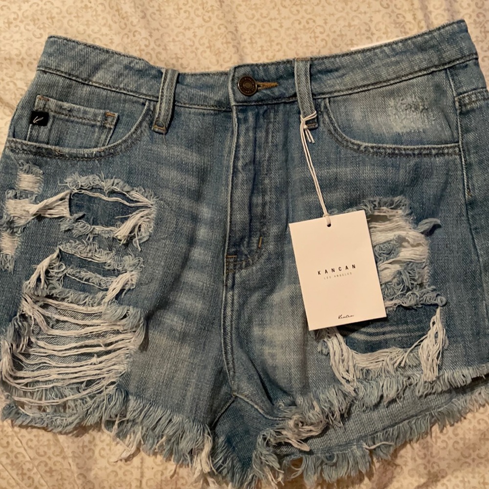 NEW WITH TAGS KanCan denim shirts, size medium